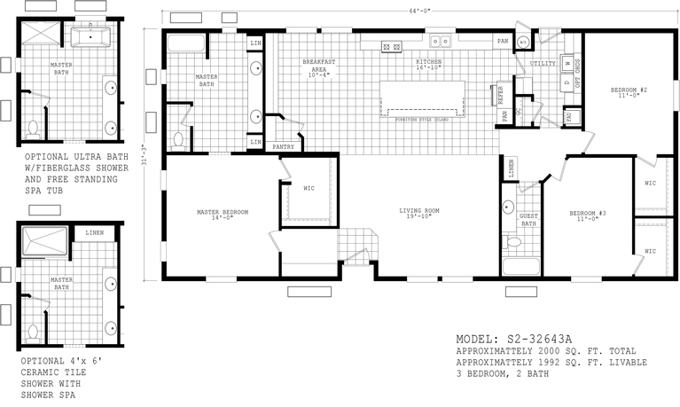 Santa Fe II 32643A Manufactured Home from Durango Homes, a Cavco Company