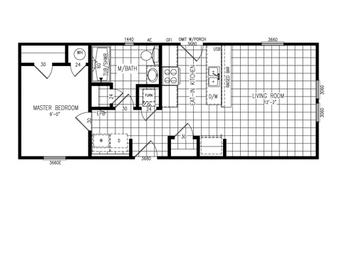 Launch 16401C | 1 bedroom, 1 bathroom, 640 sqft home. Built by Cavco - Lake Arlington in Fort Worth, TX.