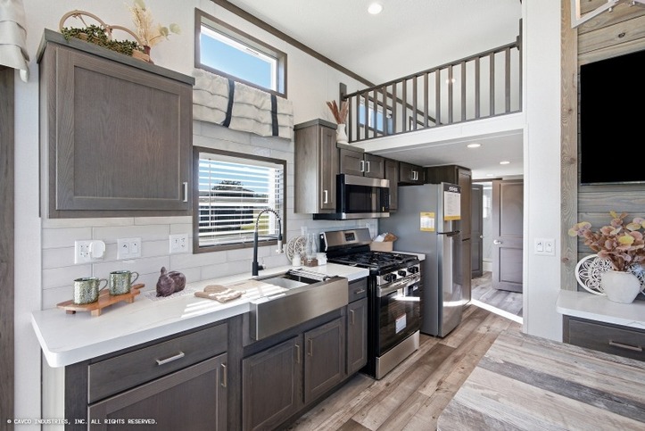 Veranda 12342D | 1 bedroom, 1 bathroom, 399 sqft park model. Built by Cavco = Nappanee in Nappanee, IN.