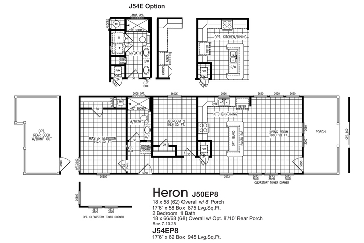Heron J54EP8 Floorplan Smart Cottage Manufactured Home Splendora TX