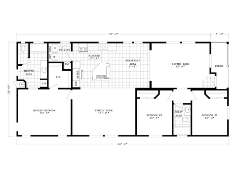 Westin Porch 28603B | 3 bedroom, 2 bathroom, 1600 sqft home. Built by Cavco - Phoenix in Phoenix, AZ.