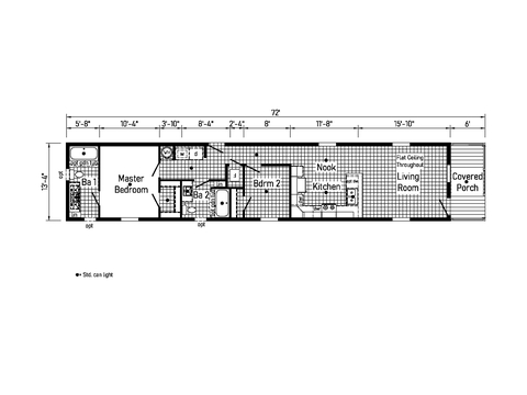 Eastland Concepts 14722A | 2 bedroom, 2 bathroom, 960 sqft home. Built by Cavco - Shippenville in Shippenville, PA.
