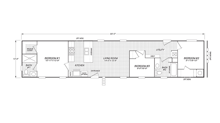 Pure Homes 14663M | 3 bedroom, 2 bathroom, 901 sqft home | Built by Cavco -Woodburn in Woodburn, OR.