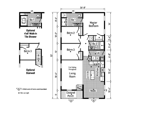 Eastland Concepts 28523B | 3 bedroom, 2 bathroom, 1387 sqft home. Built by Cavco - Shippenville in Shippenville, PA.