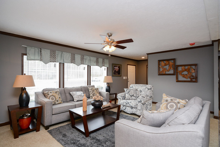 Velocity 28563K | 3 bedroom, 2 bathroom, 1484 sqft home | Built by Cavco - Rocky Mount in Rocky Mount, VA. - Living Room toward Entry