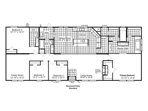 Magnum 30764F | 4 bedroom, 2 bathroom, 2280 sqft home | Built by Cavco - Fort Worth in Fort Worth, TX.