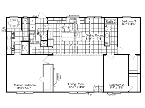 Fantasy Island 30543F | 3 bedroom, 2 bathroom, 1600 sqft home | Built by Cavco - Fort Worth in Fort Worth, TX.