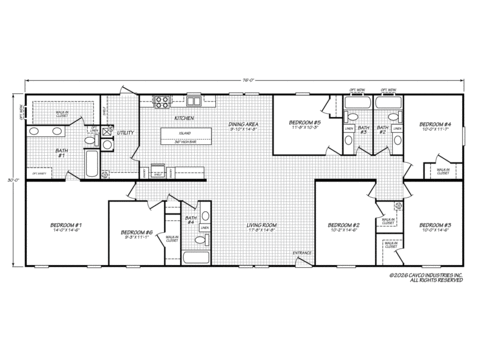 The Summit 32764P | 4 bedroom, 2 bathroom, 2280 sqft home | Built by Cavco - Douglas in Douglas, GA.