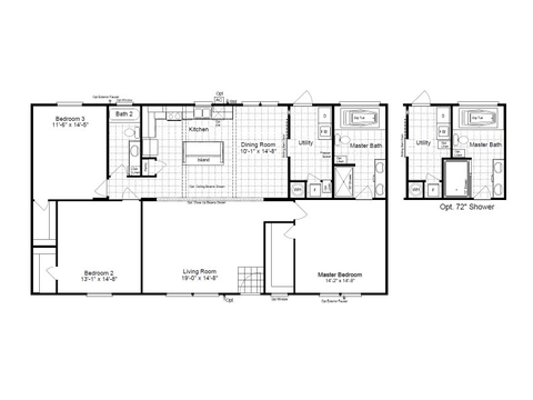 Answer House 30563A | 3 bedroom, 2 bathroom, 1680 sqft home. Built by Cavco - Fort Worth in Fort Worth, TX.