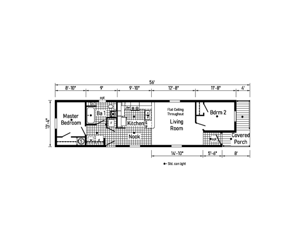 Venus 14562A | 2 bedroom, 1 bathroom, 747 sqft home. Built by Cavco - Clarion in Shippenville, PA.