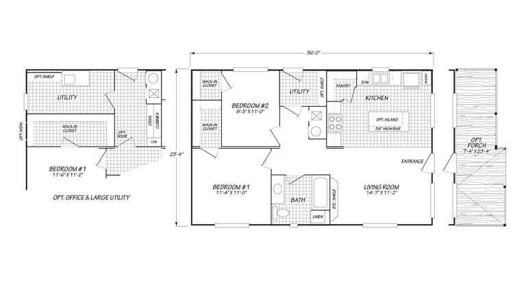 Stratus 24362D | 2 bedroom, 1 bathroom, 840 sqft home. Built by Cavco - Nampa in Nampa, ID.