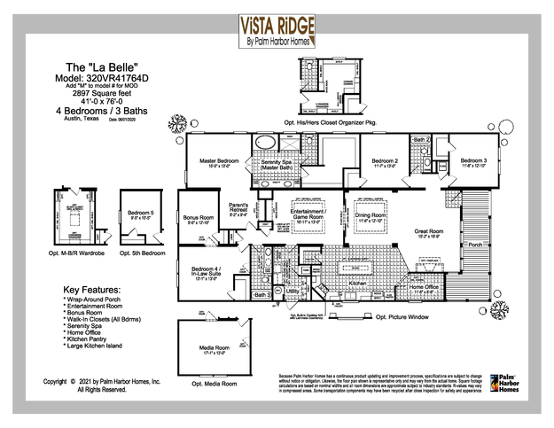 The La Belle 41764D Manufactured Home from Palm Harbor Homes, Corinth ...