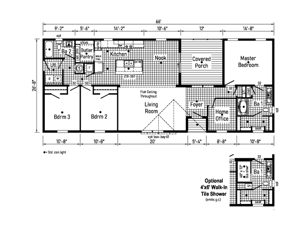 Westlake Ranch 28663A | 3 bedroom, 2 bathroom, 1760 sqft home | Built by Cavco - Dorchester in Dorchester, WI.