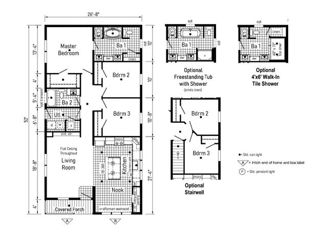 Elite 3 28523D | 3 bedroom, 2 bathroom, 1387 sqft home. Built by Cavco - Clarion in Shippenville, PA.
