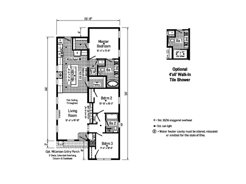 Millenian 1 | 3 bedroom, 2 bathroom, 1333 sqft home | Built by Cavco - Goshen in Goshen, IN.