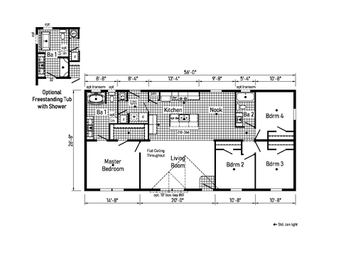Westlake Ranch 28563B | 3 bedroom, 2 bathroom, 1493 sqft home | Built by Cavco - Dorchester in Dorchester, WI.