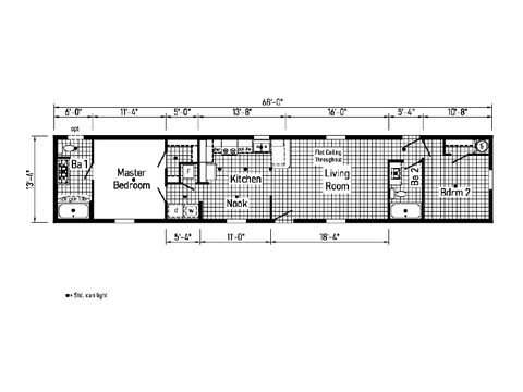 Eastland Concepts 14682B | 2 bedroom, 2 bathroom, 907 sqft home. Built by Cavco - Shippenville in Shippenville, PA.