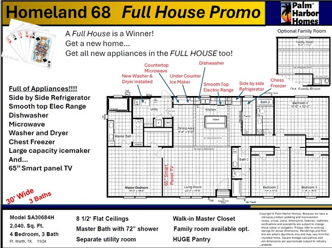 Homeland --> "Full House" of Aces!! 30684H Seguin TX