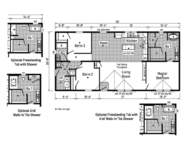 Westlake Ranch 28563E | 3 bedroom, 2 bathroom, 1493 sqft home | Built by Cavco - Dorchester in Dorchester, WI.