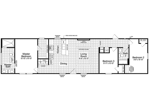 Monterey | 3 bedroom, 2 bathroom, 1260 sqft home | Built by Cavco - Austin in Austin, TX.