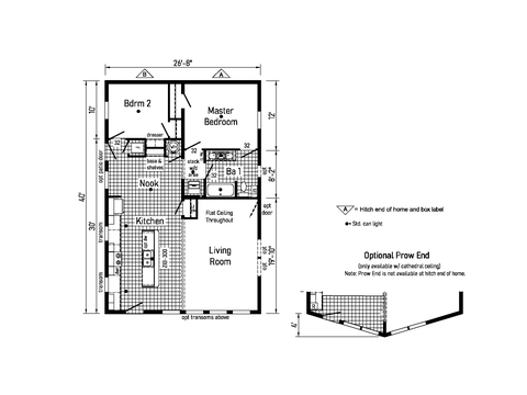 Retreat 28402A | 2 bedroom, 1 bathroom, 1067 sqft home | Built by Cavco - Dorchester in Dorchester, WI.