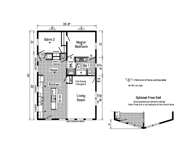 Retreat 28402A | 2 bedroom, 1 bathroom, 1067 sqft home | Built by Cavco - Dorchester in Dorchester, WI.