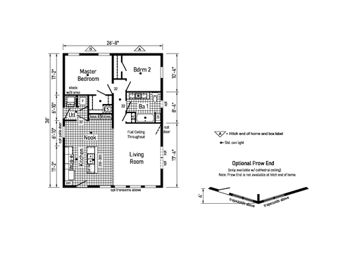 Retreat 28362B | 2 bedroom, 1 bathroom, 960 sqft home | Built by Cavco -Dorchester in Dorchester, WI.