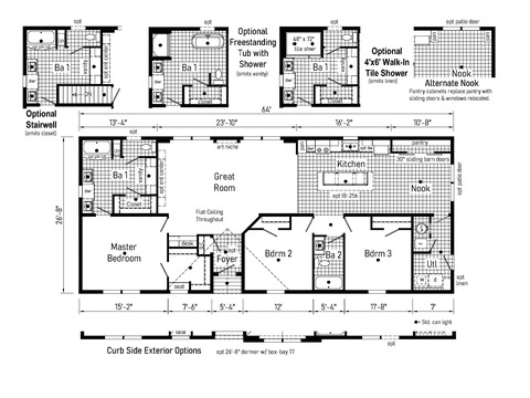 Eta Carinae 28643B | 3 bedroom, 2 bathroom, 1707 sqft home. Built by Cavco - Clarion in Shippenville, PA.