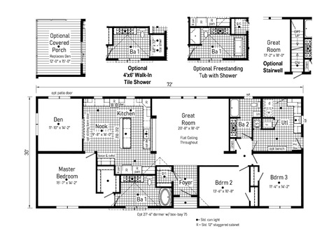 Brookwood | 3 bedroom, 2 bathroom, 2160 sqft home | Built by Cavco - Goshen in Goshen, IN.
