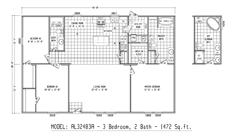 Alamo Lite 32483A Manufactured Home from Cavco Homes of Texas, a Cavco ...