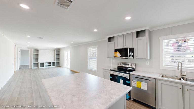 Outlook 28764A | 4 bedroom, 2 bathroom, 2026 sqft home. Built by Cavco - Lancaster in Lancaster, TX.