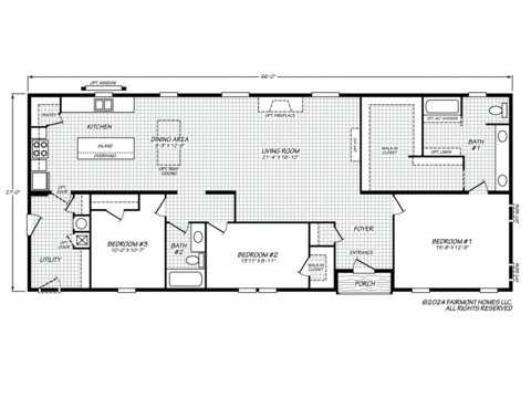 The Houghton | 3 bedroom, 2 bathroom, 1782 sqft home. Built by Cavco - Nappanee in Nappanee, IN.