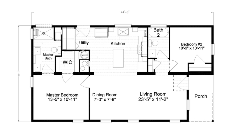 The Hayden | 2 bedroom, 2 bathroom, 1029 sqft home. Built by Cavco - Plant City.