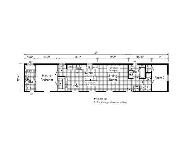 GSX 14682A | 2 bedroom, 2 bathroom, 907 sqft home. Built by Cavco - Clarion in Shippenville, PA.