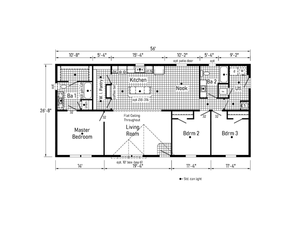 Edge 28563A | 3 bedroom, 2 bathroom, 1493 sqft home | Built by Cavco - Dorchester in Dorchester, WI.