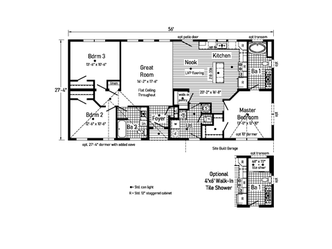 Ultra 9 28563D | 3 bedroom, 2 bathroom, 1531 sqft home | Built by Cavco - Goshen in Goshen, IN.