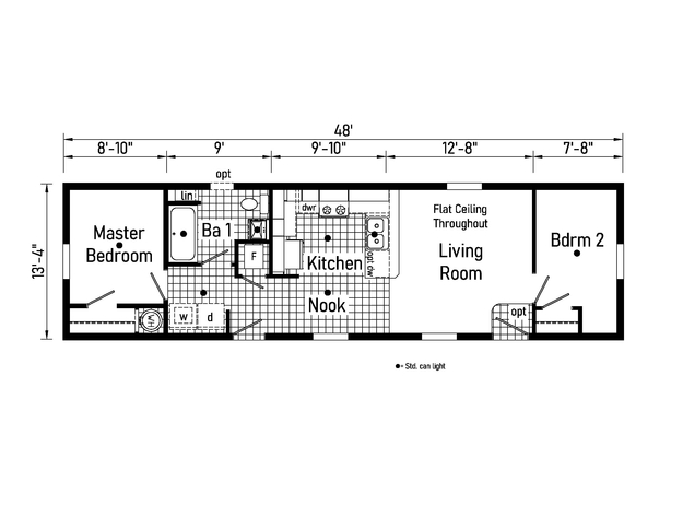 Mercury 14482A | 2 bedroom, 1 bathroom, 640 sqft home. Built by Cavco - Clarion in Shippenville, PA.