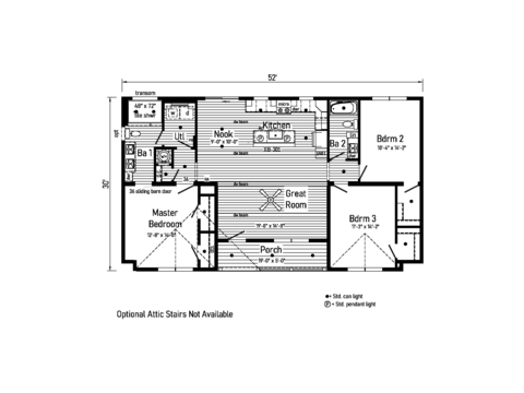 Farmington 32523A | 3 bedroom, 2 bathroom, 1458 sqft home | Built by Cavco - Crouse in Crouse, NC.