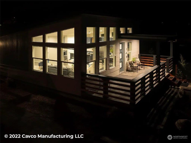 The Serenity Porch Option | D River | 2 bedroom, 1 bathroom, 972 sqft home | Built by Cavco - Millersburg in Millersburg, OR.