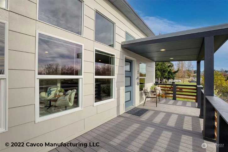 The Serenity Porch Option | D River | 2 bedroom, 1 bathroom, 972 sqft home | Built by Cavco - Millersburg in Millersburg, OR.