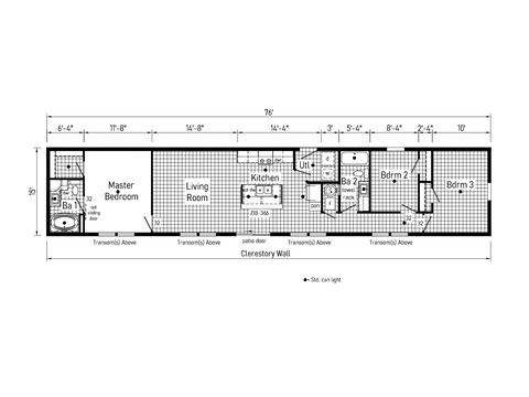Outlook 16763M | 3 bedroom, 2 bathroom, 1140 sqft home | Built by Cavco - Dorchester in Dorchester, WI.