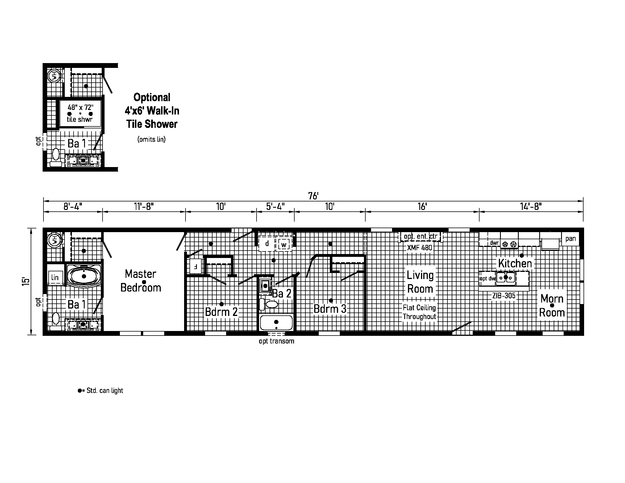 Westlake Single 16763C | 3 bedroom, 2 bathroom, 1140 sqft home | Built by Cavco - Dorchester in Dorchester, WI.