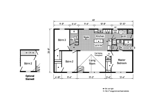 Beacon Prestige 28483B | 3 bedroom, 2 bathroom, 1280 sqft home. Built by Cavco - Shippenville in Shippenville, PA.