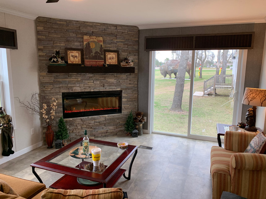  The Inspiration Da Vinci Model 186004 features a beautiful and efficient electric fireplace in this beautiful Fairmont Home.