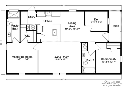 Craft Select 28482A | 2 bedroom, 2 bathroom, 1246 sqft home. Built by Cavco - Plant City in Plant City, FL.