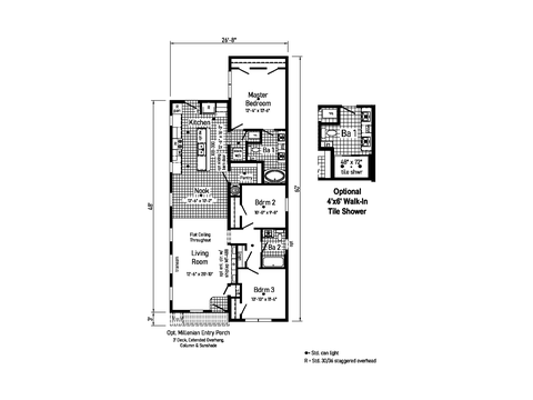 Millenian 3 | 3 bedroom, 2 bathroom, 1440 sqft home | Built by Cavco - Goshen in Goshen, IN.