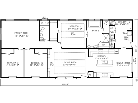The Freedom XL 32683A | 3 bedroom, 2 bathroom, 2073 sqft home | Built by Cavco - Montevideo in Montevideo, MN.