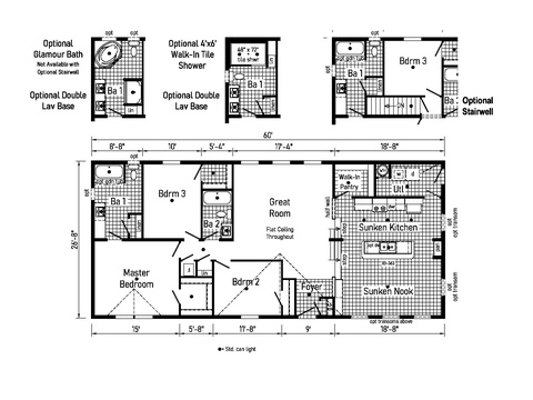 Eastland Concepts 28603A | 3 bedroom, 2 bathroom, 1600 sqft home. Built by Cavco - Shippenville in Shippenville, PA.
