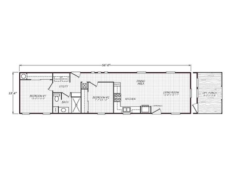 Solaris 14562A | 2 bedroom, 2 bathroom, 747 sqft home | Built by Cavco - Goodyear in Goodyear, AZ.