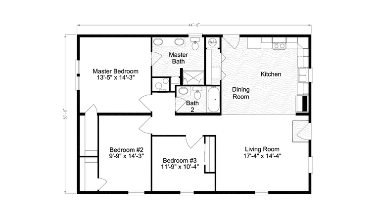 The Monet III | 3 bedroom, 2 bathroom, 1320 sqft home. Built by Cavco - Plant City in Plant City, FL.